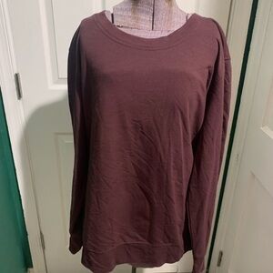 Women's Long Sleeve Top - Burgundy